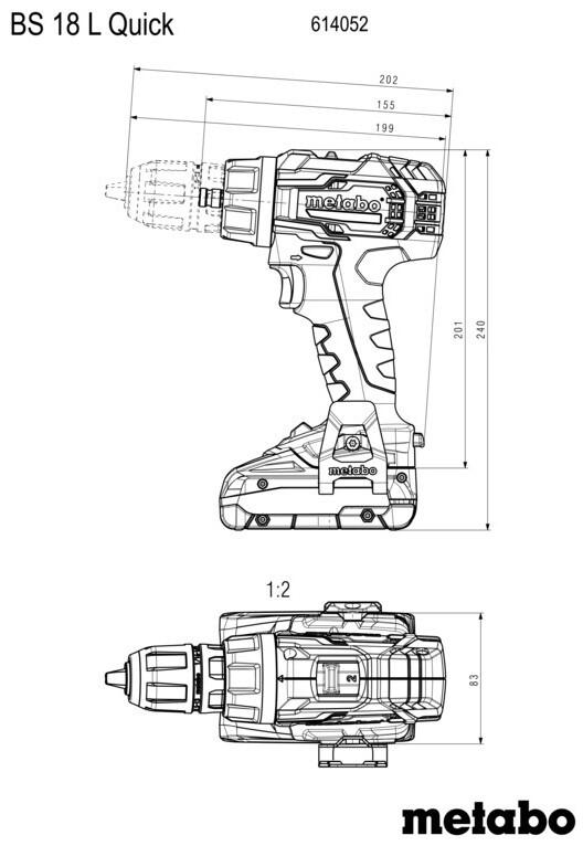Акумуляторний дриль-шурупокрут Metabo BS 18 L Quick (614052500)