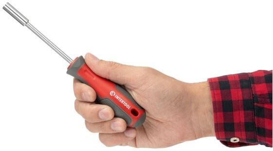 Викрутка Intertool 1/4 "100 мм Cr-V з магнітним утримувачем для насадок (VT-3300)