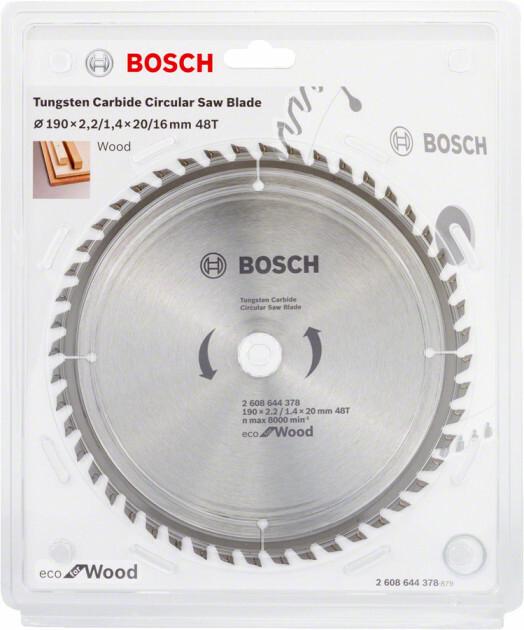 Пильний диск Bosch ECO WO 190x20 / 16 48 зуб. (2608644378)