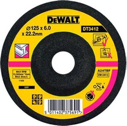 Диск шліфувальний DeWALT 125х6.0х22.23 мм. по металу (DT3412-QZ)