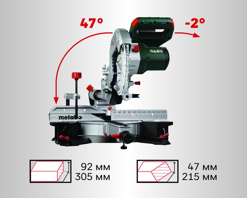 Акумуляторна торцювальна пила Metabo KGS 18 LTX BL 254 (614254650)