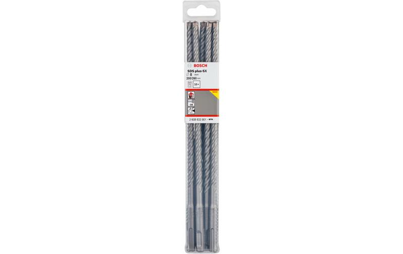 Набір бурів Bosch SDS plus-5X 8x200x260 мм, 10 шт (2608833901)