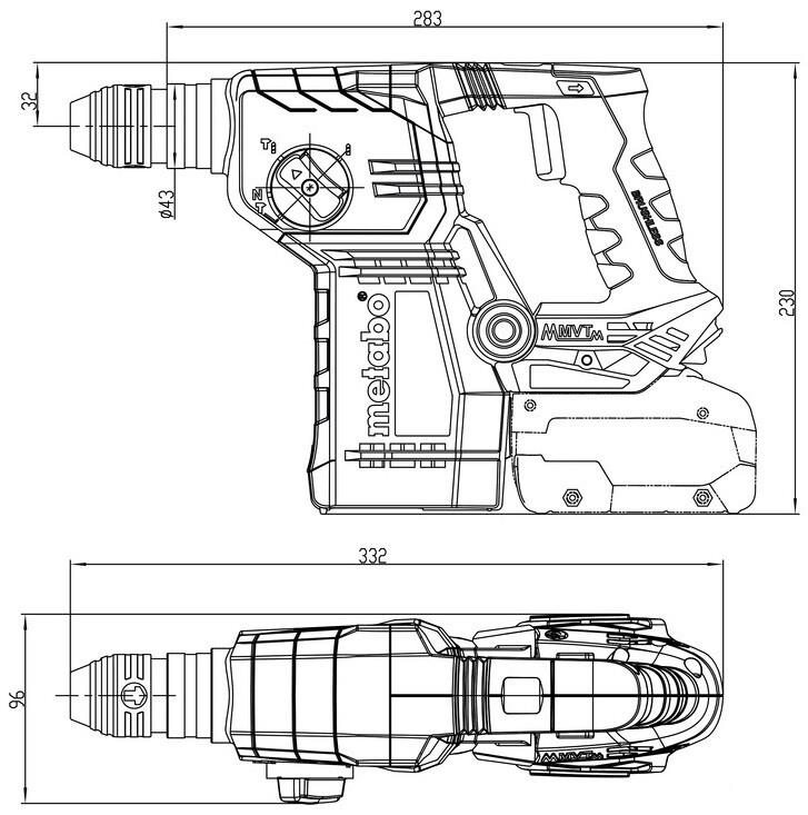 Акумуляторний перфоратор Metabo KH 18 LTX BL 24 (601713800)