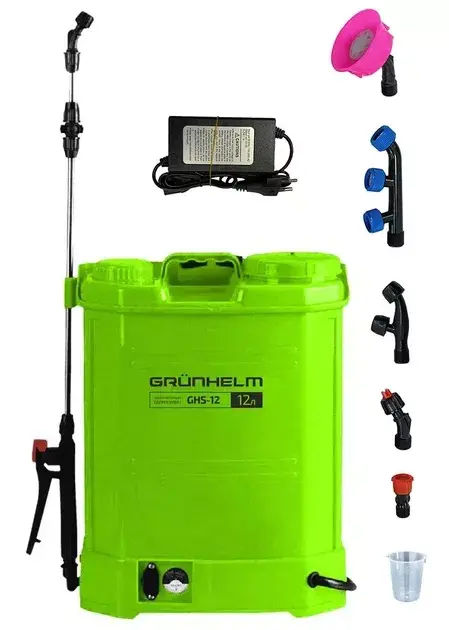 Акумуляторний обприскувач Grunhelm GHS-12