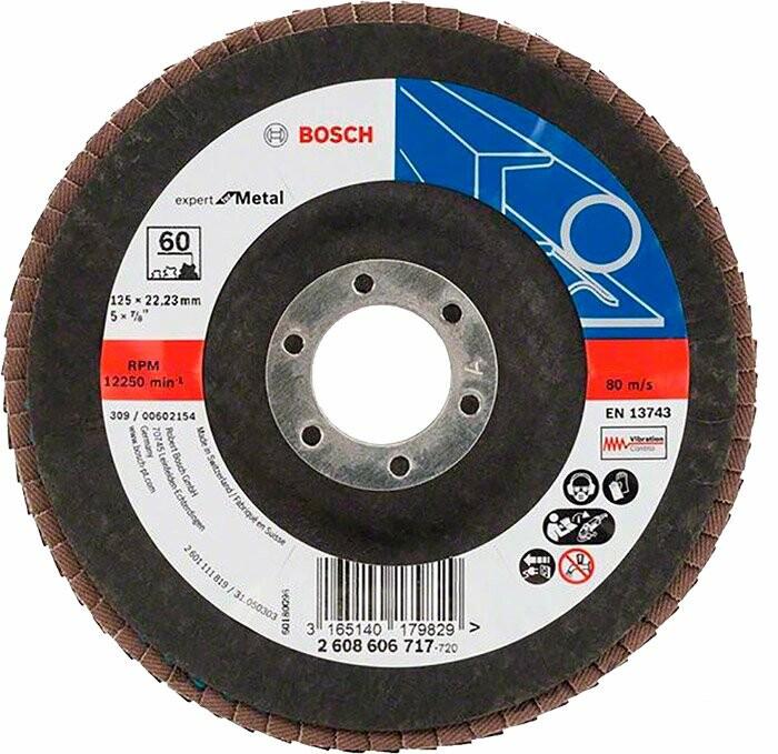 Пелюстковий шліфувальний круг Bosch X551 Expert for Metal 125 мм K60 (2608606717)