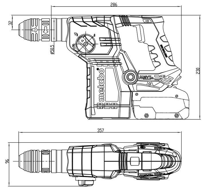Акумуляторний перфоратор Metabo KH 18 LTX BL 24 Q Set ISA (601714930)