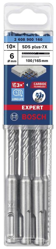 Бур Bosch EXPERT SDS-Plus-7X, 6x100x165 мм, 10 шт. (2608900160)