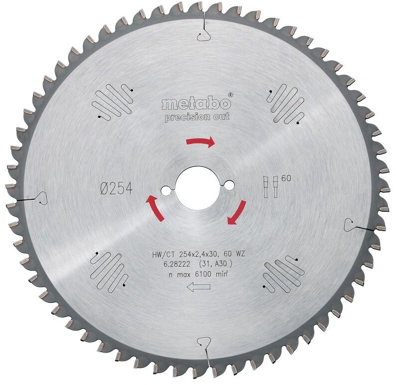 Пильний диск Metabo 315X2,8/1,8X30 Z = 84WZ, KGS305/THKS315 (628058000)