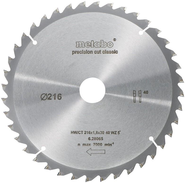 Пильний диск Metabo 216x30, Multi Cut Classic HW/CT 40 WZ 5 ° (628065000)