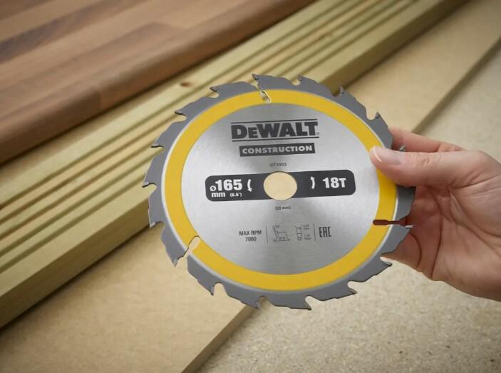 Диск пильний DeWALT CONSTRUCTION DT1933, 165х20 мм, 18z