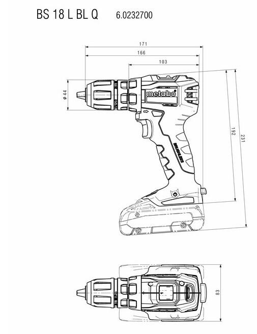 Акумуляторний шурупокрут Metabo BS 18 L BL Q LiHD 2x4.0 Ah (602327800)