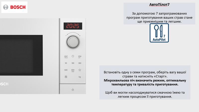 Мікрохвильова піч Bosch FFL023MW0