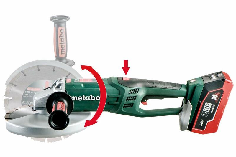 Кутова шліфувальна машина Metabo WPB 36 LTX BL 230 Q (36В) (613101660)