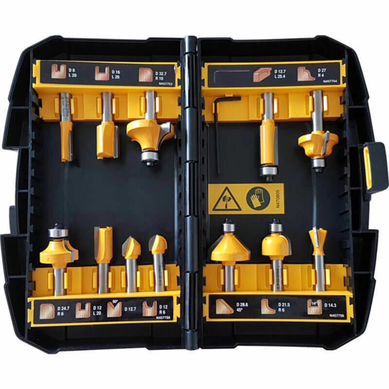 Набір фрез для фрезерів DeWALT d8 мм 12 шт (DT90016)