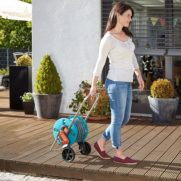 Візок для шланга Gardena CleverRoll S Set з комплектом для поливу 20 м (18502-50)