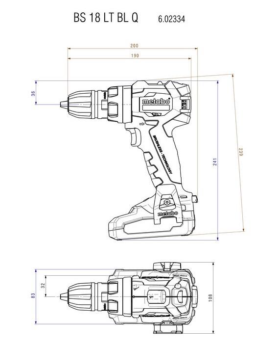 Акумуляторний шурупокрут Metabo BS 18 LT BL Q (602334770)