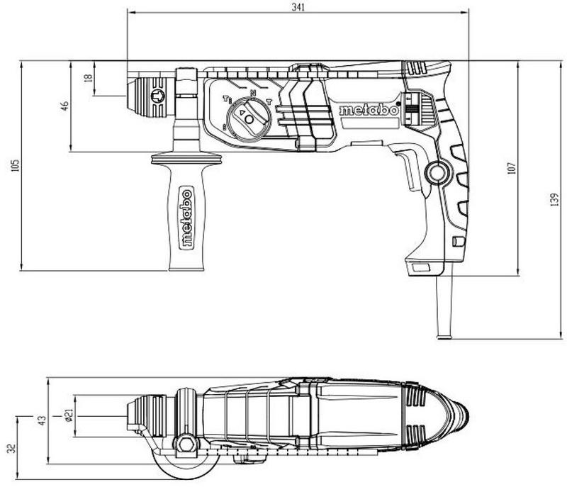 Комбінований перфоратор Metabo KHE 2445 (601709500)