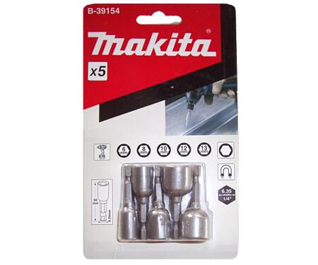 Набір магнітних насадок Makita 6,8,10,12,13x50, 5 шт. (B-39154)