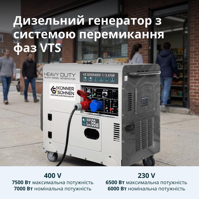 Дизельний генератор «Könner & Söhnen» KS 9200HDES-1/3 ATSR (EURO V)