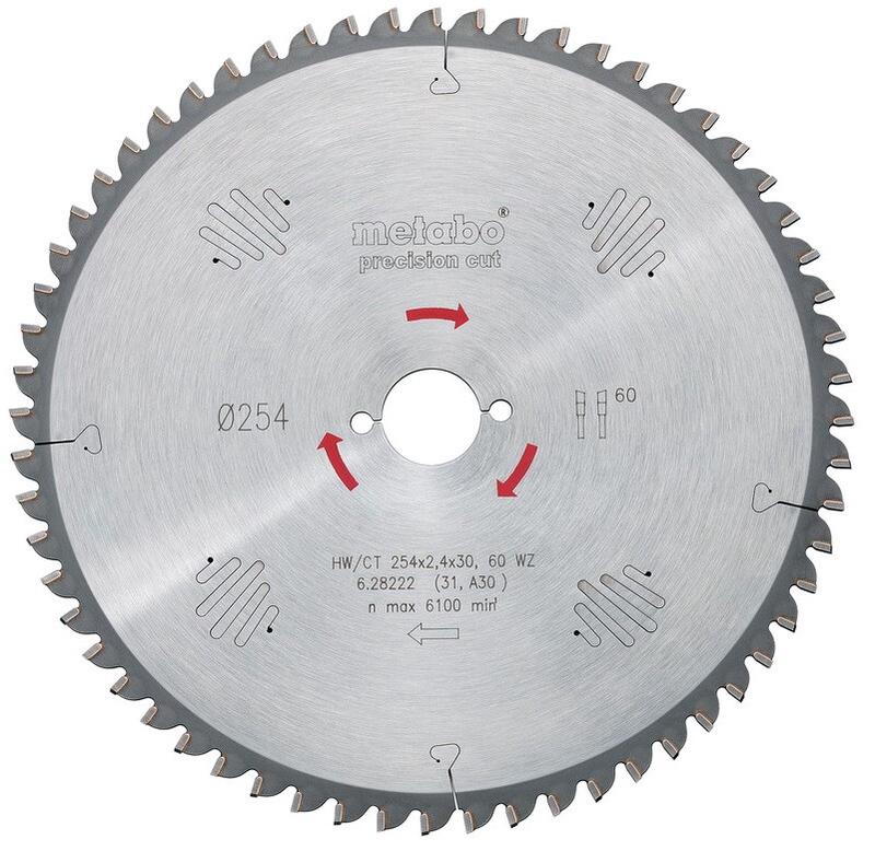 Пильний диск Metabo 210x2,4/1,8x30, Z = 40W0, KS210/KGS255 (628037000)