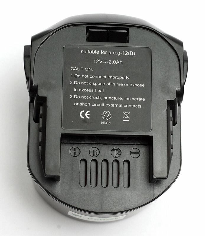 Акумулятор PowerPlant для шурупокрутів та електроінструментів AEG GD-AEG-12 (B), 12 V, 2 Ah, NICD B1214G (DV00PT0024)