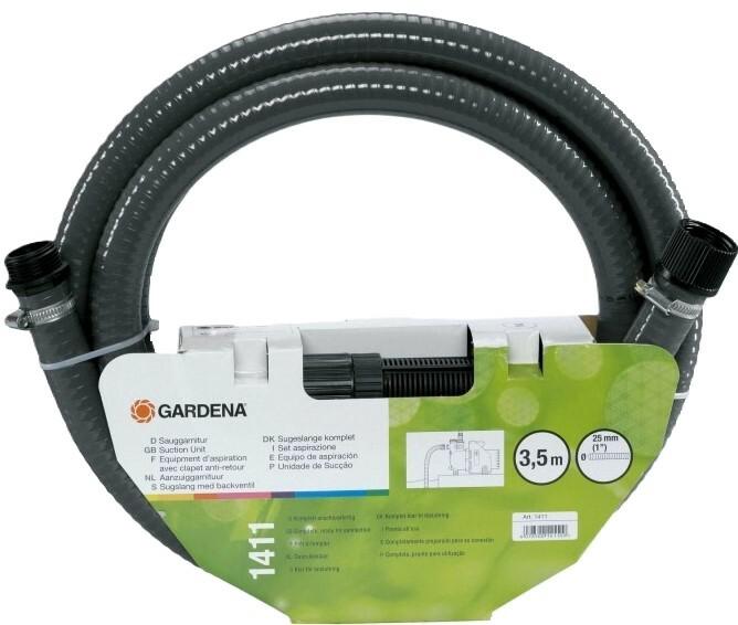 Шланг забірний Gardena 25 мм (1), 3.5 м з фільтром та зворотним клапаном (01411-20)