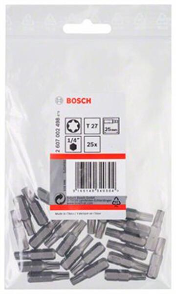 Набор біт Bosch Extra Hard, 25 мм, T27, 25 шт (2607002498)