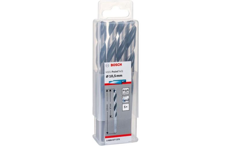 Свердло Bosch 5 HSS PointTeQ 10.5 мм, 5 шт (2608577273)