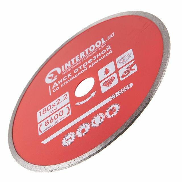 Диск алмазний відрізний Intertool 180 мм (CT-3009)