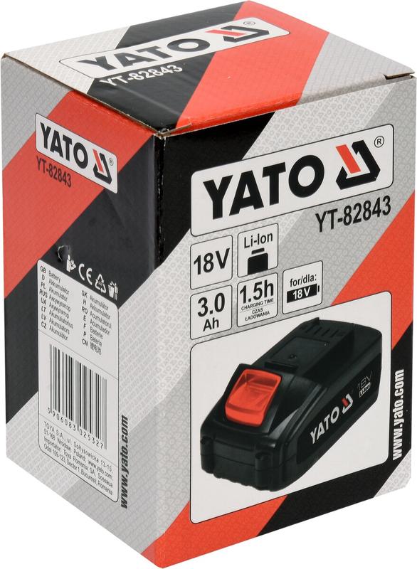 Акумулятор YATO 18V, 3.0 А/год (YT-82843)