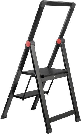 Драбина алюмінієва Intertool STORM "Black Slim" 2 ступені (LT-5002)