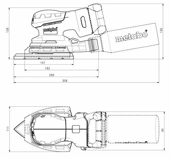 Акумуляторна вібраційна машина Metabo PowerMaxx SMA 12 BL (602037840) (без АКБ та ЗП)