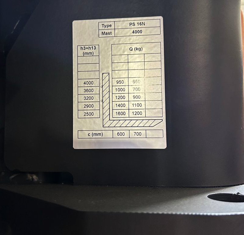 Штабелер електричний GTM PS16N 4000 1,6т/4,0м з АКБ 2*12В 240 А*год (PS16N 4000) 92433