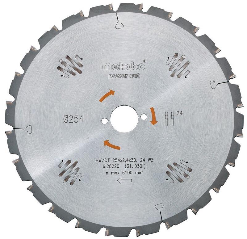 Пильний диск Metabo 254x30, HW/CT 24 WZ5 ° (628220000)