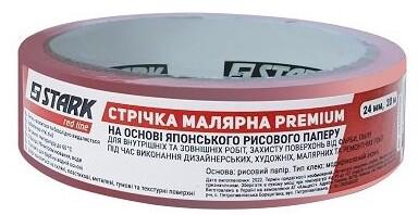 Стрічка малярна Stark PREMIUM 24 мм, 20 м (543024020)