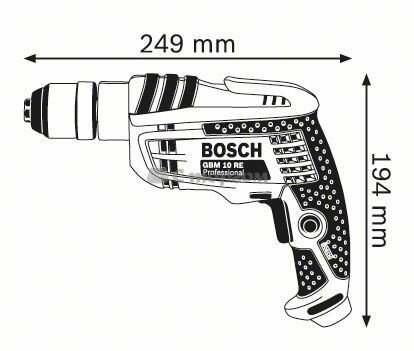 Дриль безударний Bosch GBM 10 RE (0601473600)