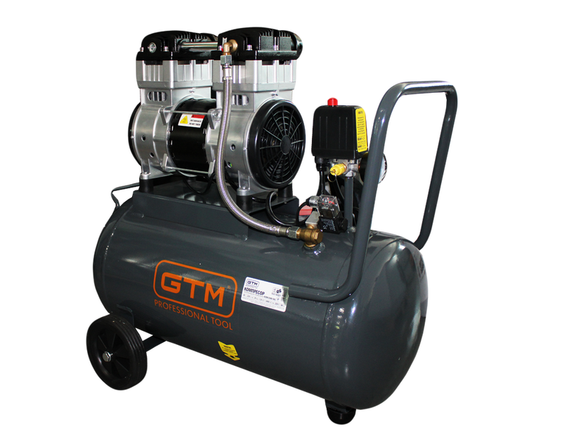 Поршневий повітряний компресор 50 л GTM KCW1500-50L безмасляний 27154