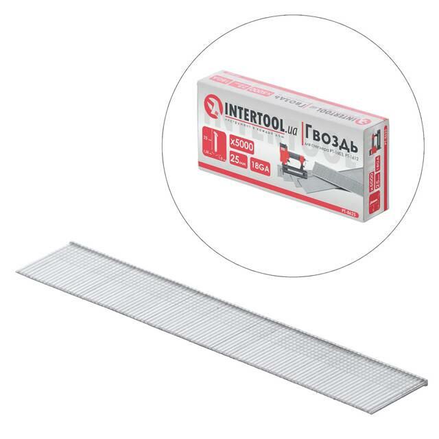 Цвях для степлера INTERTOOL PT-1603/PT-1612 25 мм, 5000 шт. (PT-8625)
