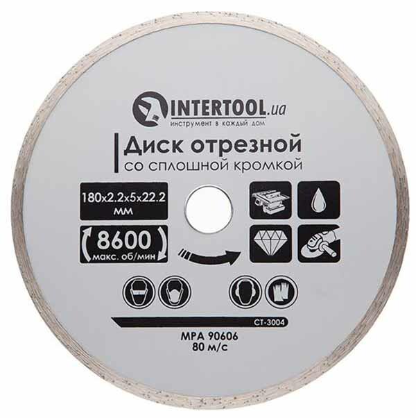 Диск алмазний відрізний Intertool 180 мм (CT-3004)