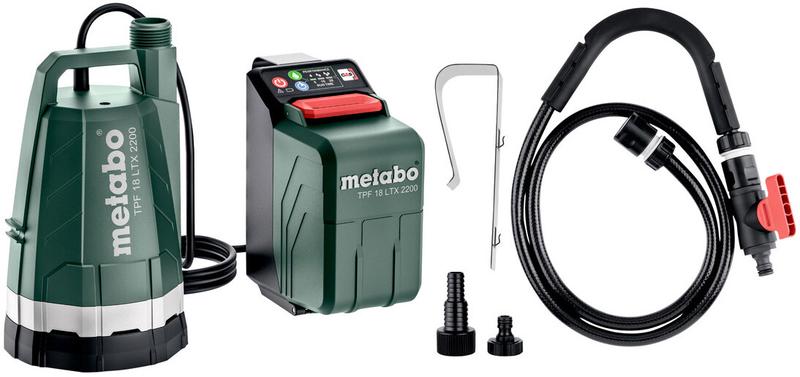 Акумуляторний заглибний насос Metabo TPF 18 LTX 2200, без АКБ и ЗП (601729850)