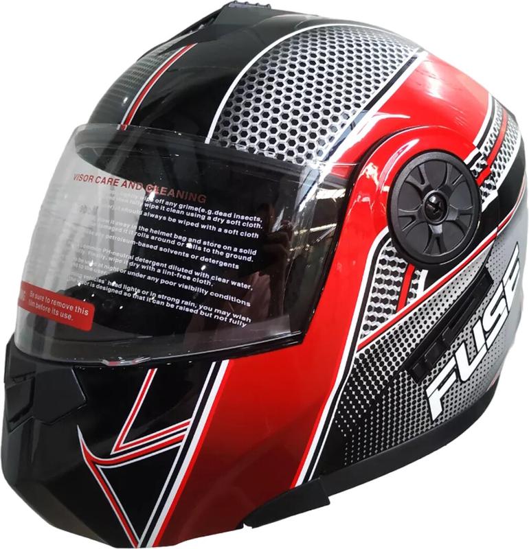 Мотошолом FORTE BLD-159 чорно-червоний, розмір M (125216)