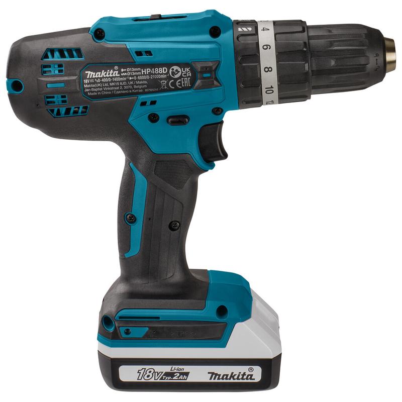 Акумуляторний ударний дриль-шурупокрут Makita HP488D006