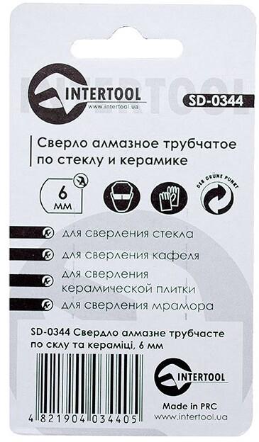 Свердла алмазні трубчасті по склу та кераміці Intertool SD-0344