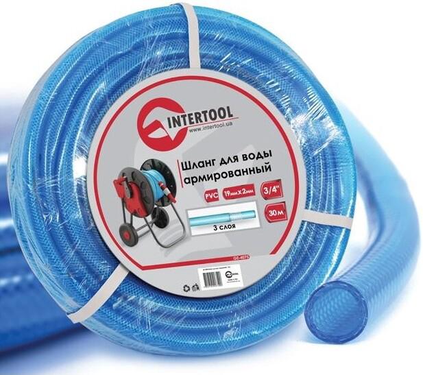 Шланг для води Intertool 3-х шаровий 3/4 "30 м армований PVC (GE-4075)