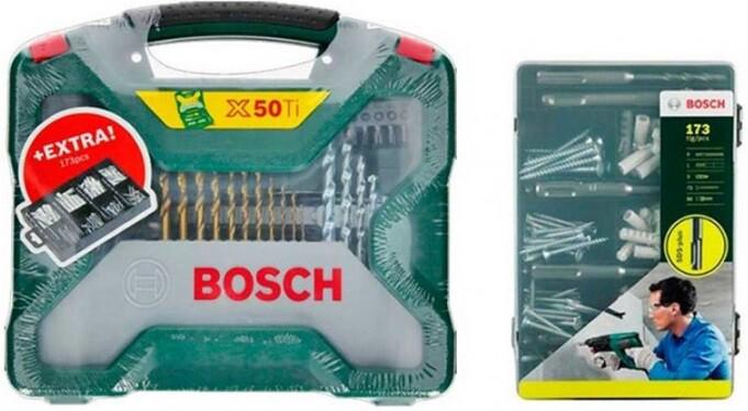Набір приладдя Bosch X-Line 50 Titanium + набір кріплень, 173 шт. (2607017523)