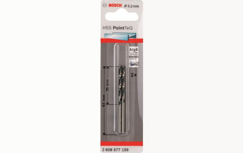Свердло Bosch 2 HSS PointTeQ 3.2 мм, 2 шт (2608577159)