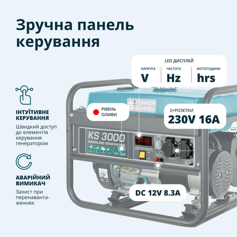 Бензиновий генератор «Könner & Söhnen» KS 3000
