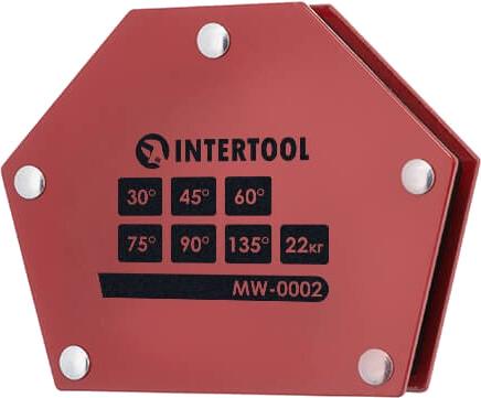 Тримач магнітний Intertool для зварювання під кутом 30°, 45°, 60°, 75°, 90°, 135° MW-0002