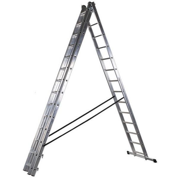 Трьохсекційна драбина VIRASTAR DW 3 PROFI 3x14 ступенів