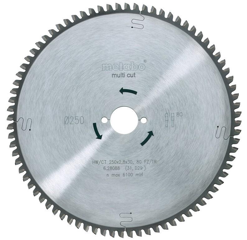 Пильний диск Metabo 250x30, HW/CT 80FZ/TR (628088000)